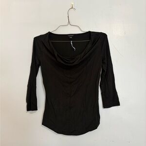Ann Taylor Black XS Cowlneck